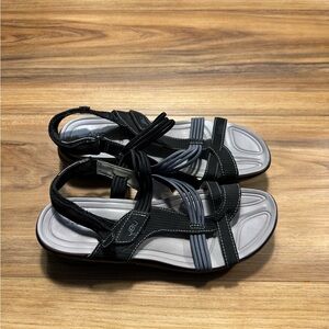 JBU Sport Black and Gray Women's Sandals